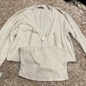 Zara tank cardigan set